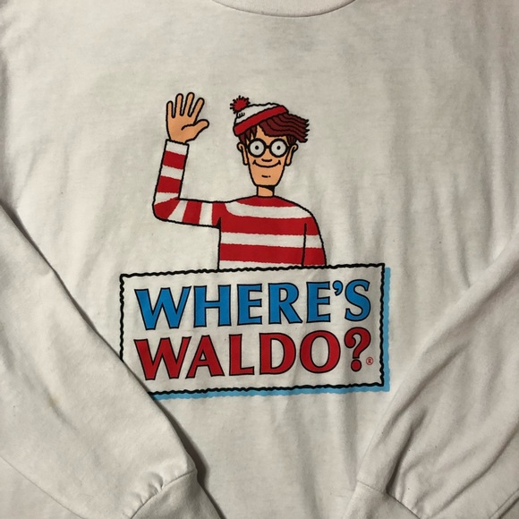 Where's Waldo, White Long-sleeve Tee - Picture 2 of 5